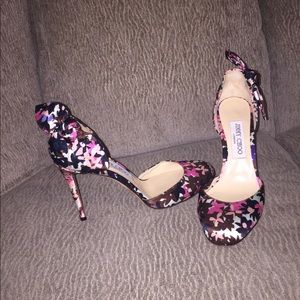 Jimmy Choo black floral pumps size 7